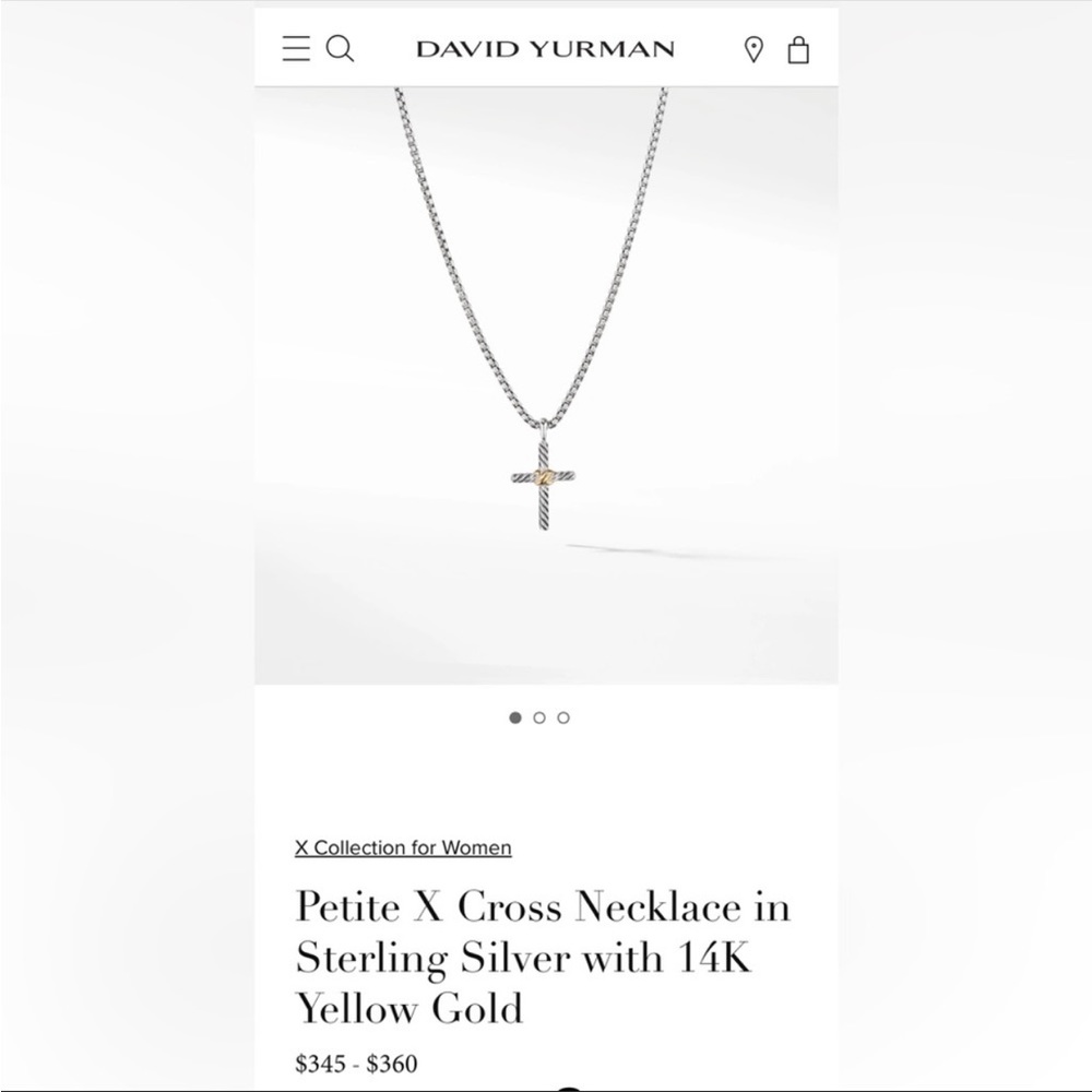 David Yurman cross necklace